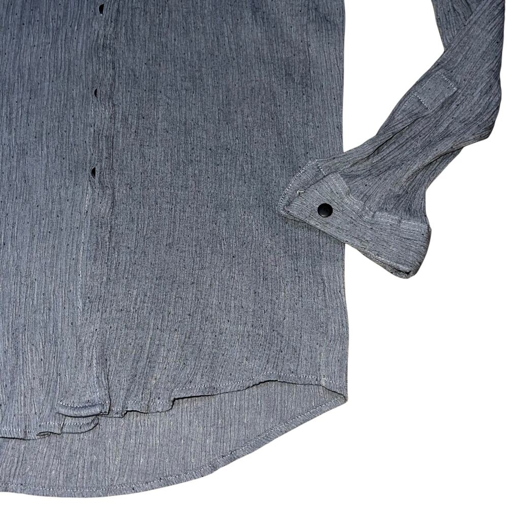 Elliott Gray Crinkle Button Up Shirt - Picture 5 of 11